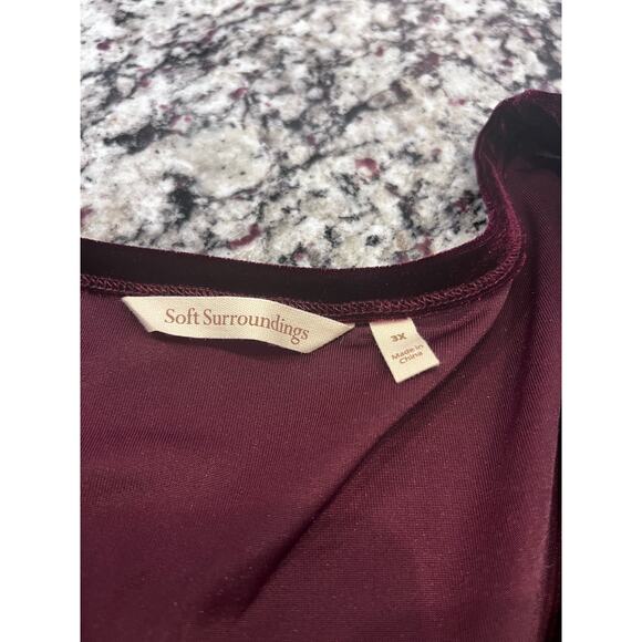 Soft surroundings women’s velvet dress size 3x with pockets - Picture 8 of 13
